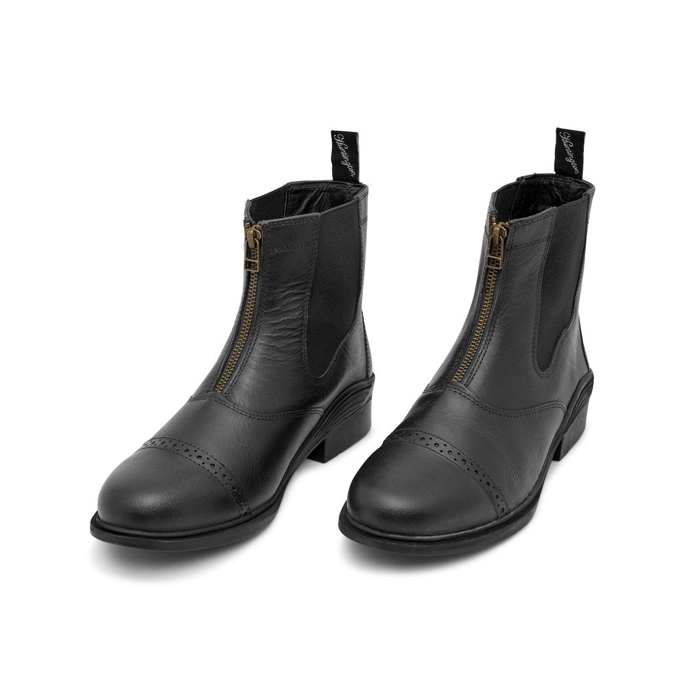 Huntington Ladies Leather Zipper Boots