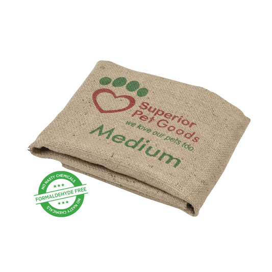 Fitted Hessian Dog Bed Cover