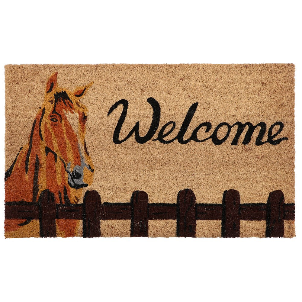 Door Mat Welcome Horse