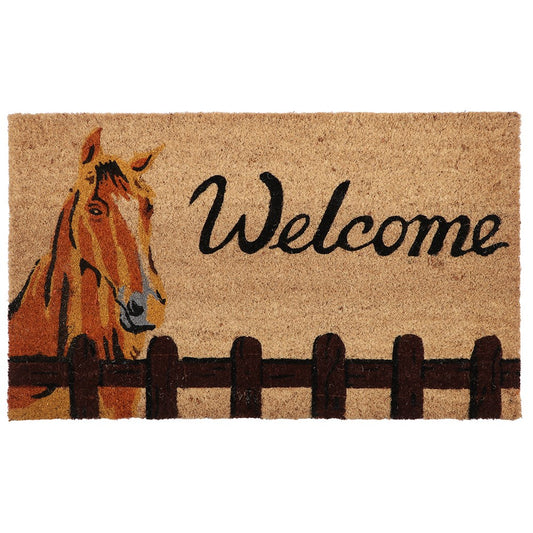 Door Mat Welcome Horse