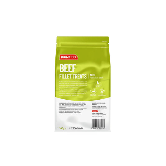Prime100 Beef Fillet Treats 100g