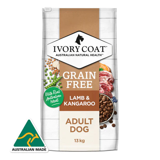 Ivory Coat Grain Free Adult Dry Dog Food Lamb & Kangaroo 13kg