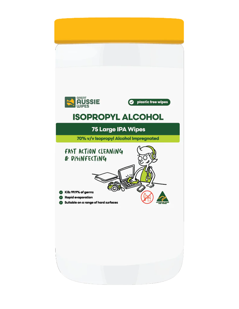 Isopropyl Alcohol Wipes - 75 Large Wipes