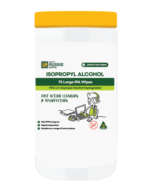 Isopropyl Alcohol Wipes - 75 Large Wipes