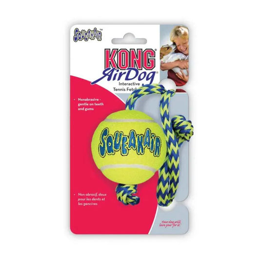KONG AirDog Squeaker Ball with Rope