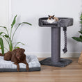 Load image into Gallery viewer, High Bed Cat Scratch Post - Charcoal Plush
