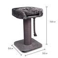 Load image into Gallery viewer, High Bed Cat Scratch Post - Charcoal Plush
