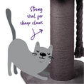 Load image into Gallery viewer, High Bed Cat Scratch Post - Charcoal Plush
