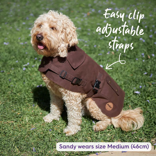Aussie Oilskin Coat Brown