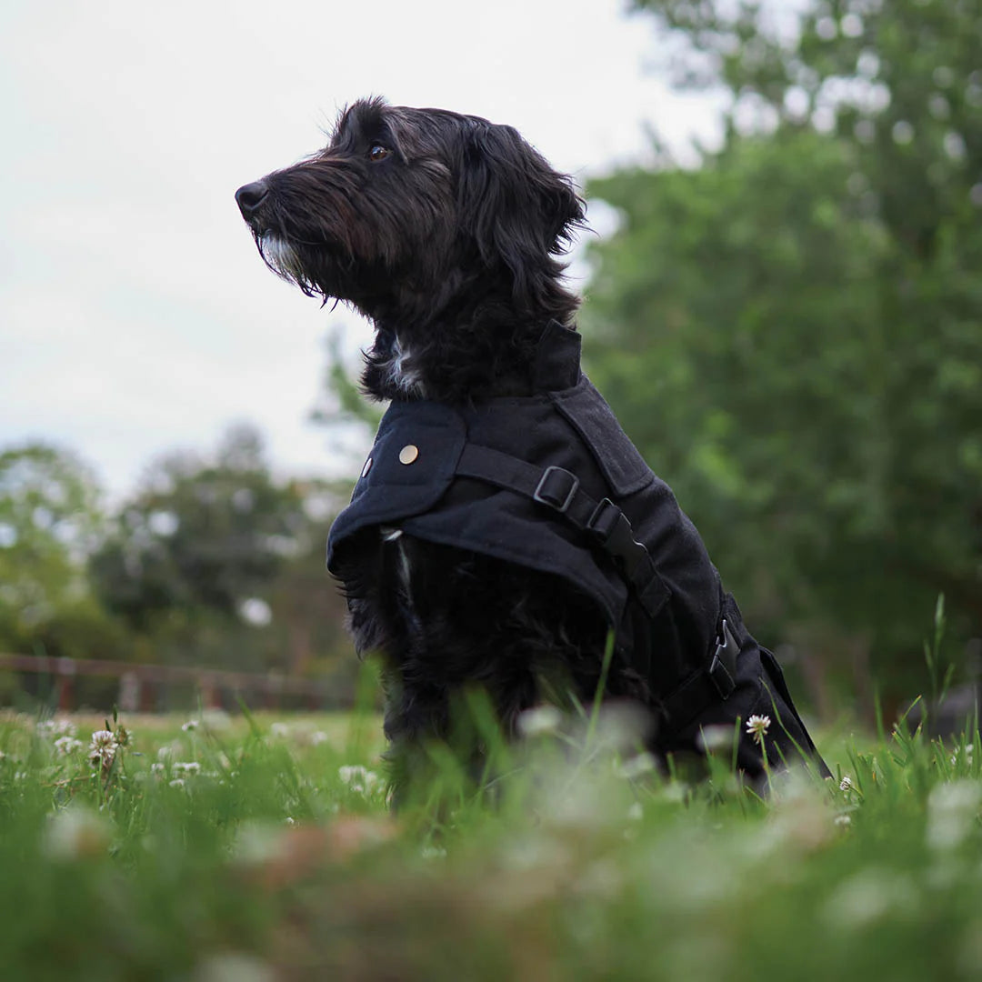 Aussie Oilskin Coat Black