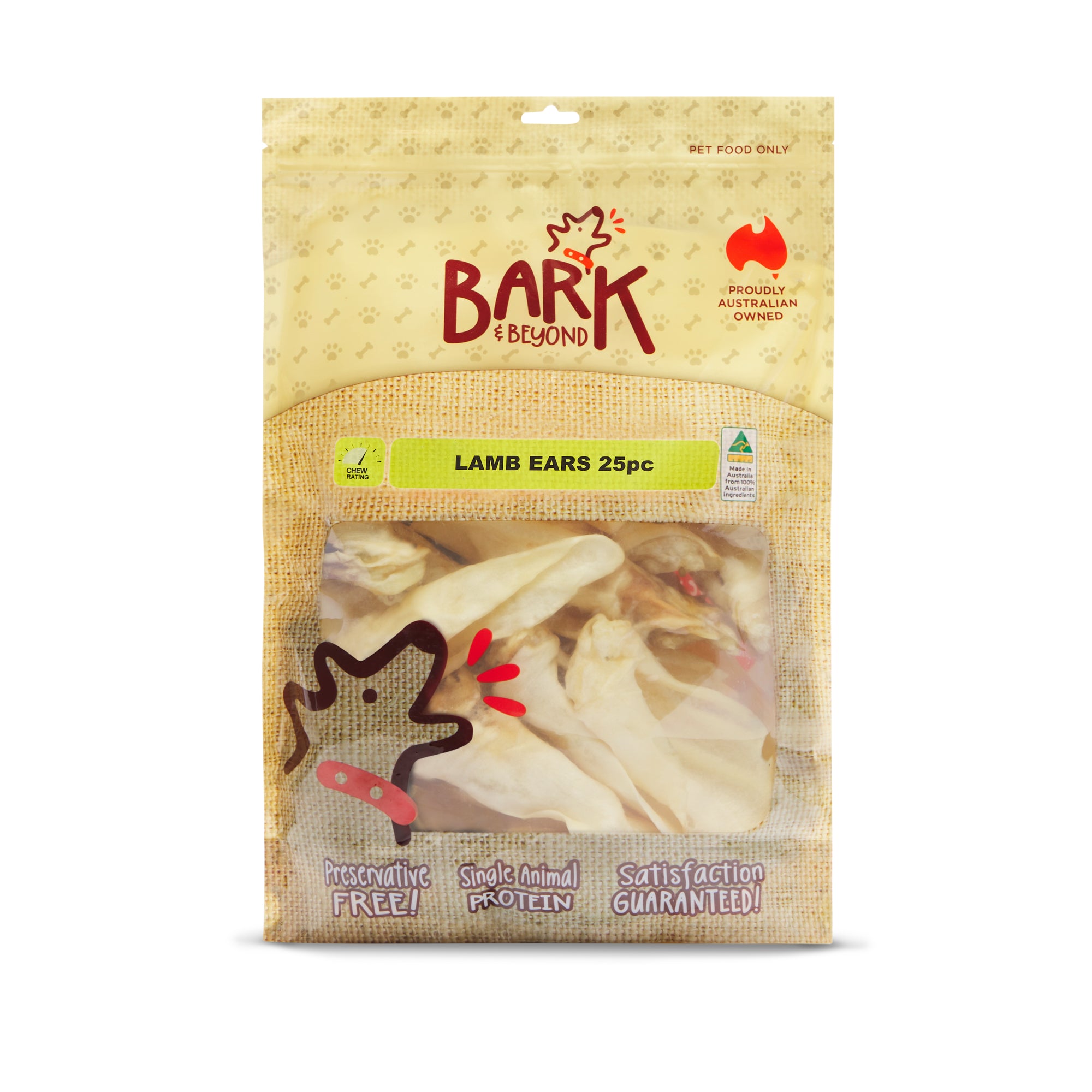 Bark and Beyond Lamb Ears 25pc