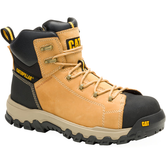 CAT Workwear - Threshold + Zip WP CT Boot - Honey