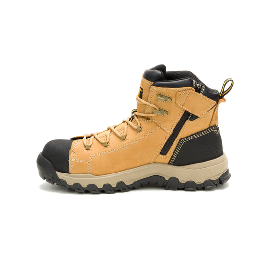 CAT Workwear - Threshold + Zip WP CT Boot - Honey