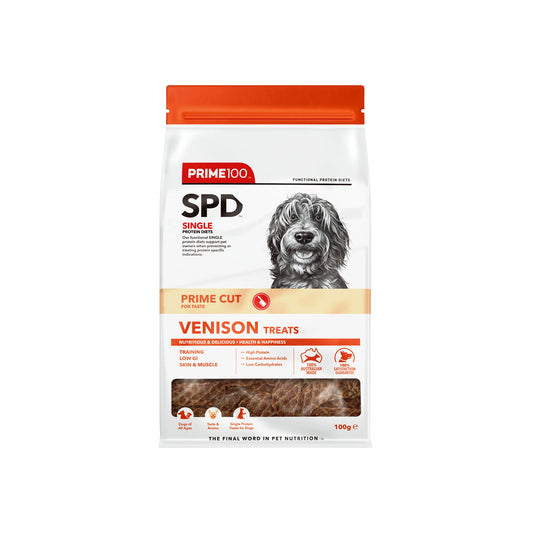 Prime100 SPD™ Prime Cut Venison Treats 100g