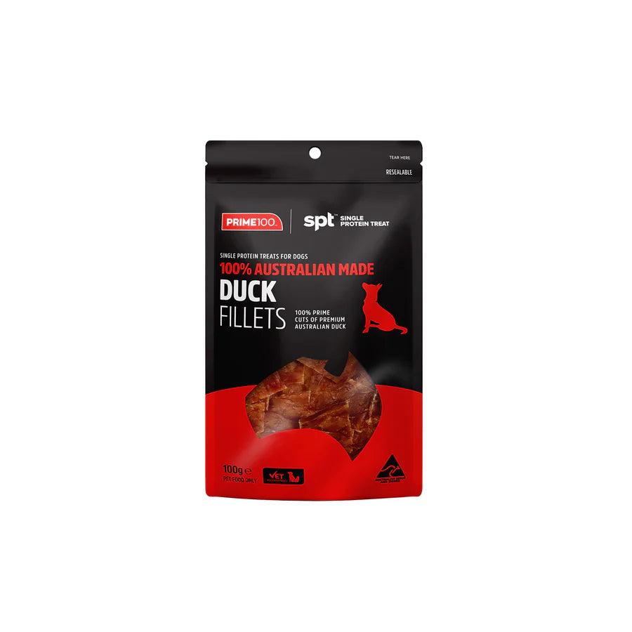 Prime 100 SPT Duck Fillets Treats 100g