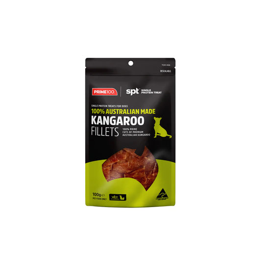 Prime 100 SPT Kangaroo Fillets Treats 100g