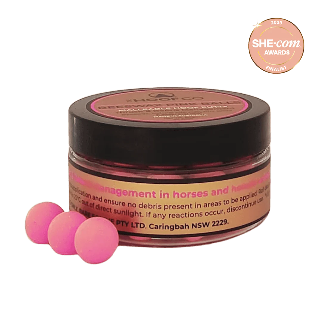 Beeswax PINK Balls - Hoof Putty for Thrush management