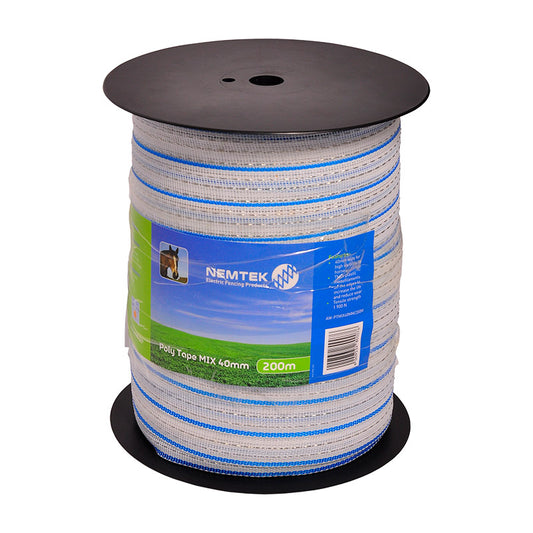 NEMTEK - Poly Tape White 40mm Mix 10 200m