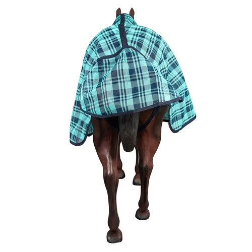 PVC Shade Mesh Horse Rug Combo Turquoise/Navy