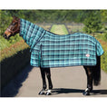 Load image into Gallery viewer, PVC Shade Mesh Horse Rug Combo Turquoise/Navy
