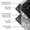Load image into Gallery viewer, PolyTuf Extra Heavy Duty Silver Black Tarp 4.9m X 6.1m (16' X 20')
