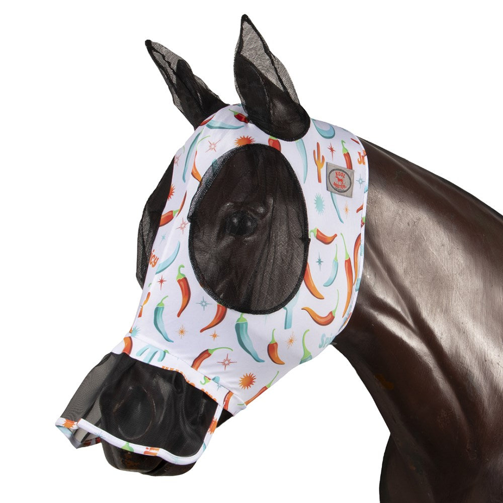 Kool Master Lycra Pull On Fly Mask w/Skirt - Hot to Trot