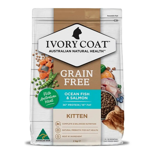 Ivory Coat Grain Free Dry Kitten Food Ocean Fish & Salmon 2kg