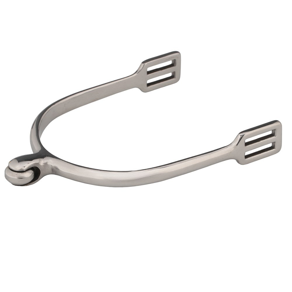 STC - Soft Touch Prince of Wales Spurs - stainless steel spur, side view