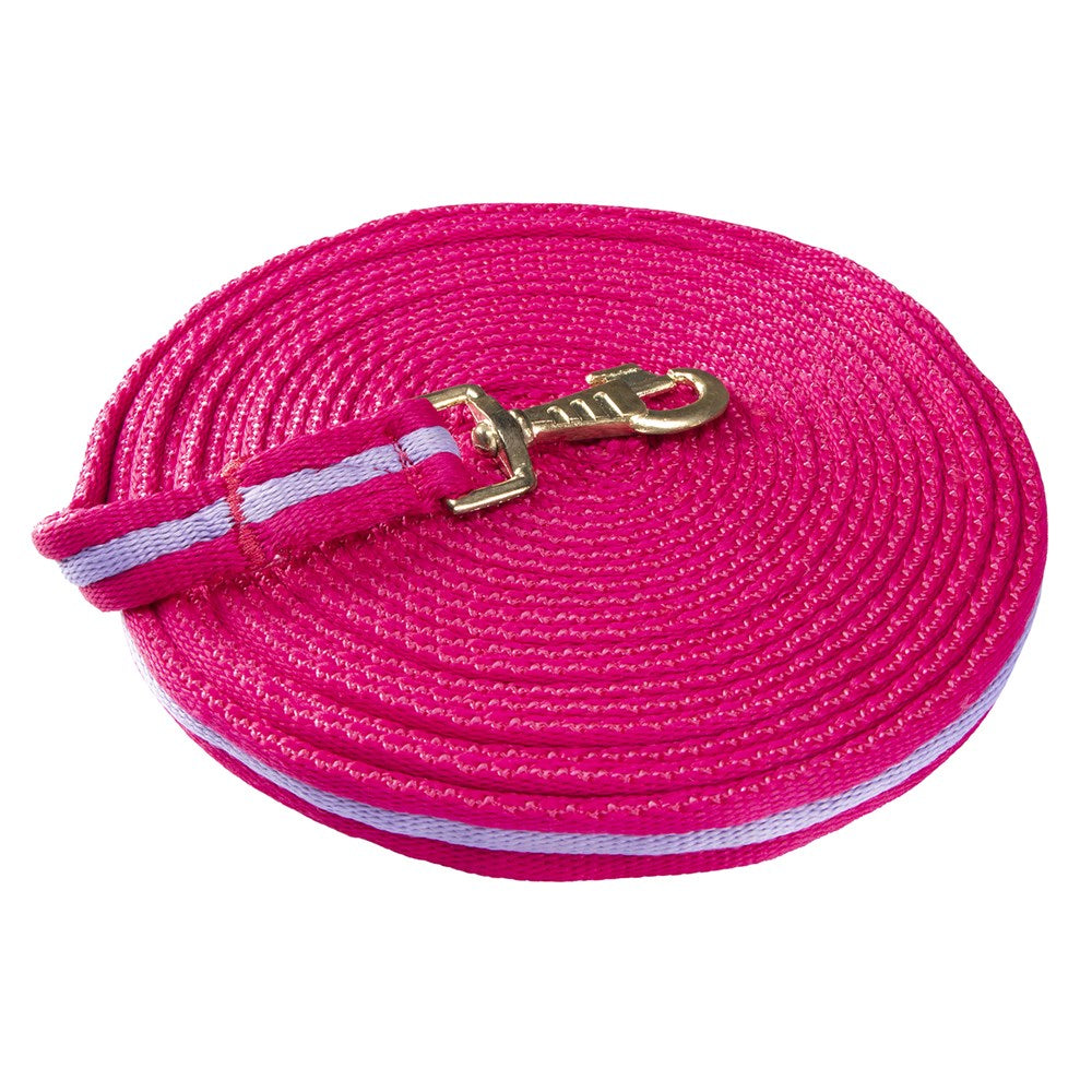 Showmaster Soft Tubular Web Lunge Lead - Cerise/Purple