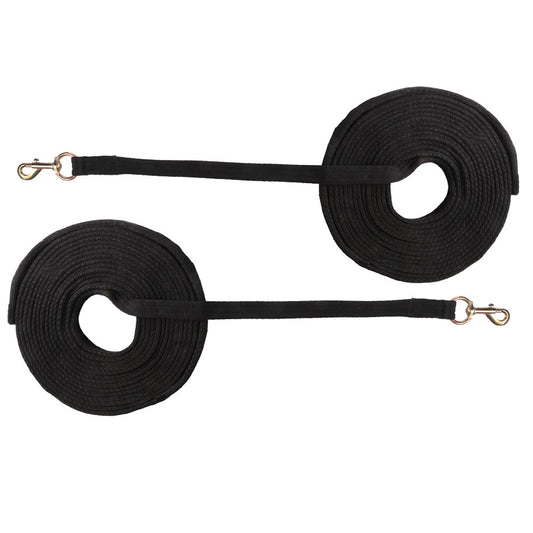 Showmaster - Cushionweb Long Lines - coiled long lines showing the snap hooks
