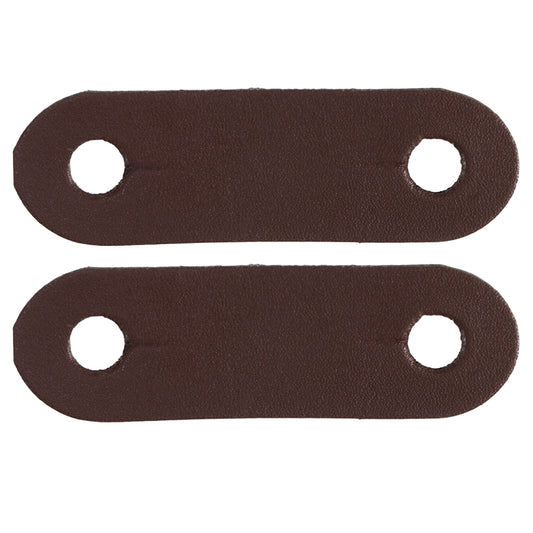 STC - Peacock Iron Leather Straps - pair of brown leather straps