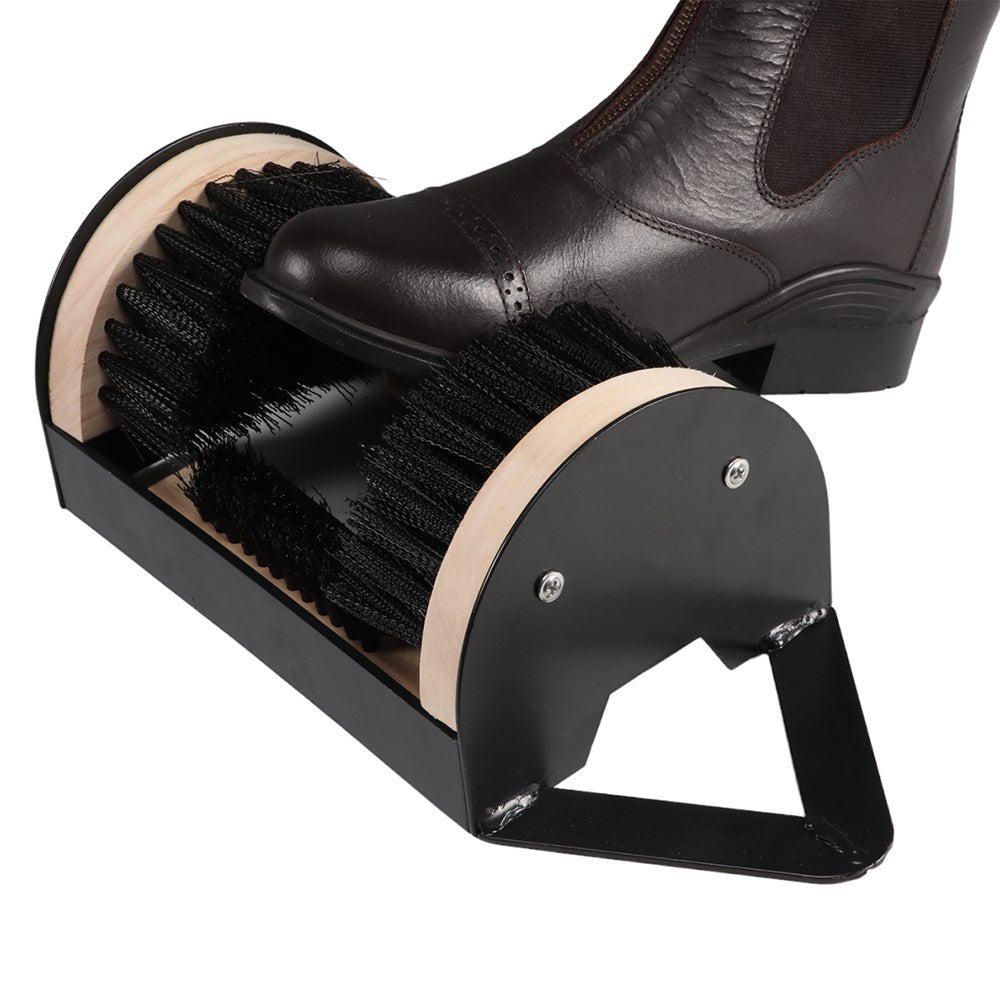 Hands-Free Heavy Duty Work Boot Cleaner - in use with boot