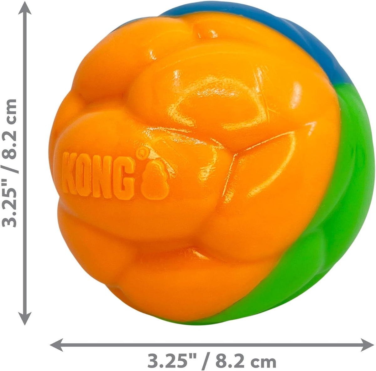 Kong - Twistz High-Viz Ball - dimensions