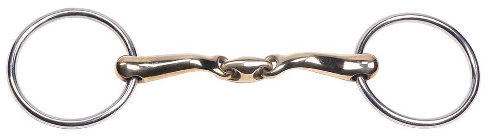 Zilco - Curved Gold Training Snaffle - 12.5cm