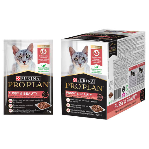 Pro Plan - Adult Cat Fussy & Beauty Pouch 85g (12 Pack)