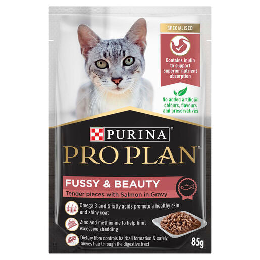 Pro Plan - Adult Cat Fussy & Beauty Pouch 85g (12 Pack)