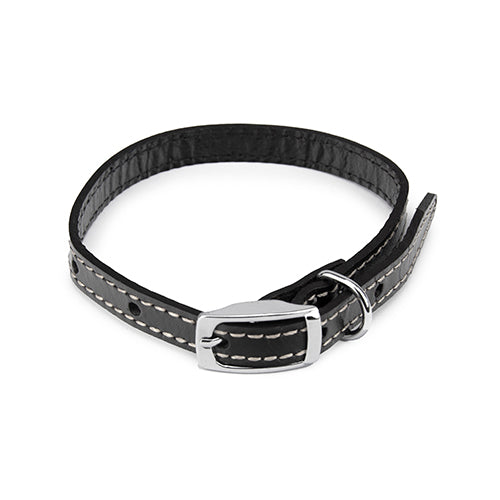 Bainbridge - Leather Collar - Traditional 55cm - Black