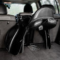 Load image into Gallery viewer, Lumiere Car Saddle Caddy - saddle sitting on the caddy in a car boot

