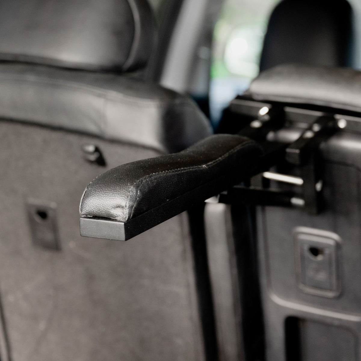 Lumiere Car Saddle Caddy - padded arm fitted to the back seat headrest