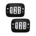 Load image into Gallery viewer, Lumiere Bridle Numbers (3 Numbers) Bling Black - pair of black number holders
