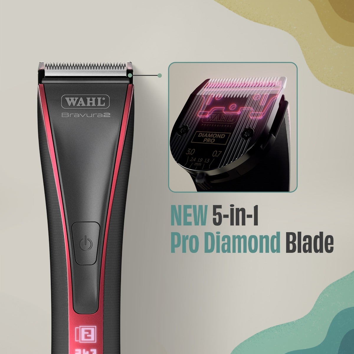 Wahl - Bravura2 Cordless Pet Clipper - 5-in-1 Pro Diamond Blade