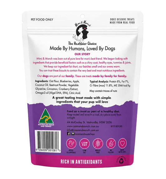 Mimi & Munch - Berry Brekkie Dog Treats with DHA 180g