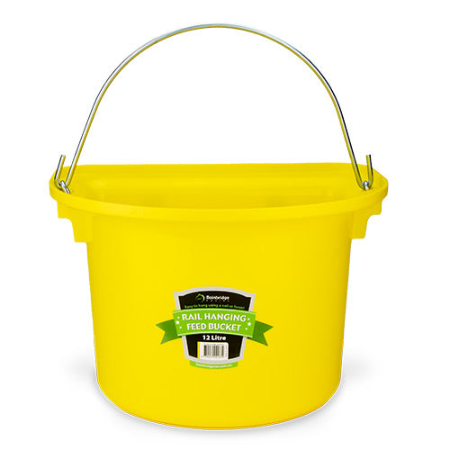 Bainbridge - Rail Hanging Feed Bucket 12 Litre - Yellow