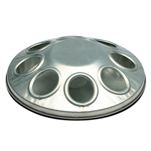 Bainbridge - Galvanised Chick Feeder - 8 Hole - angle view