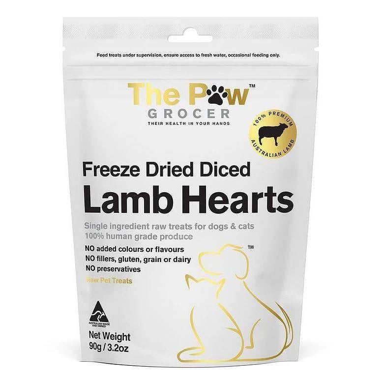 The Paw Grocer - Freeze Dried Diced Lamb Hearts for Cats