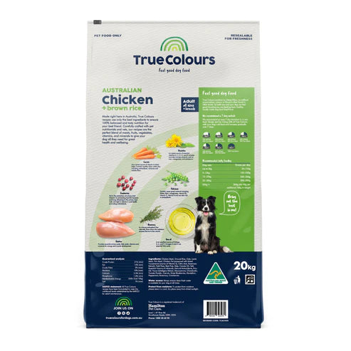 True Colours Chicken And Brown Rice Adult Dog Food