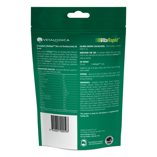 VitaRapid Skin and Shedding Cat Treats 100g