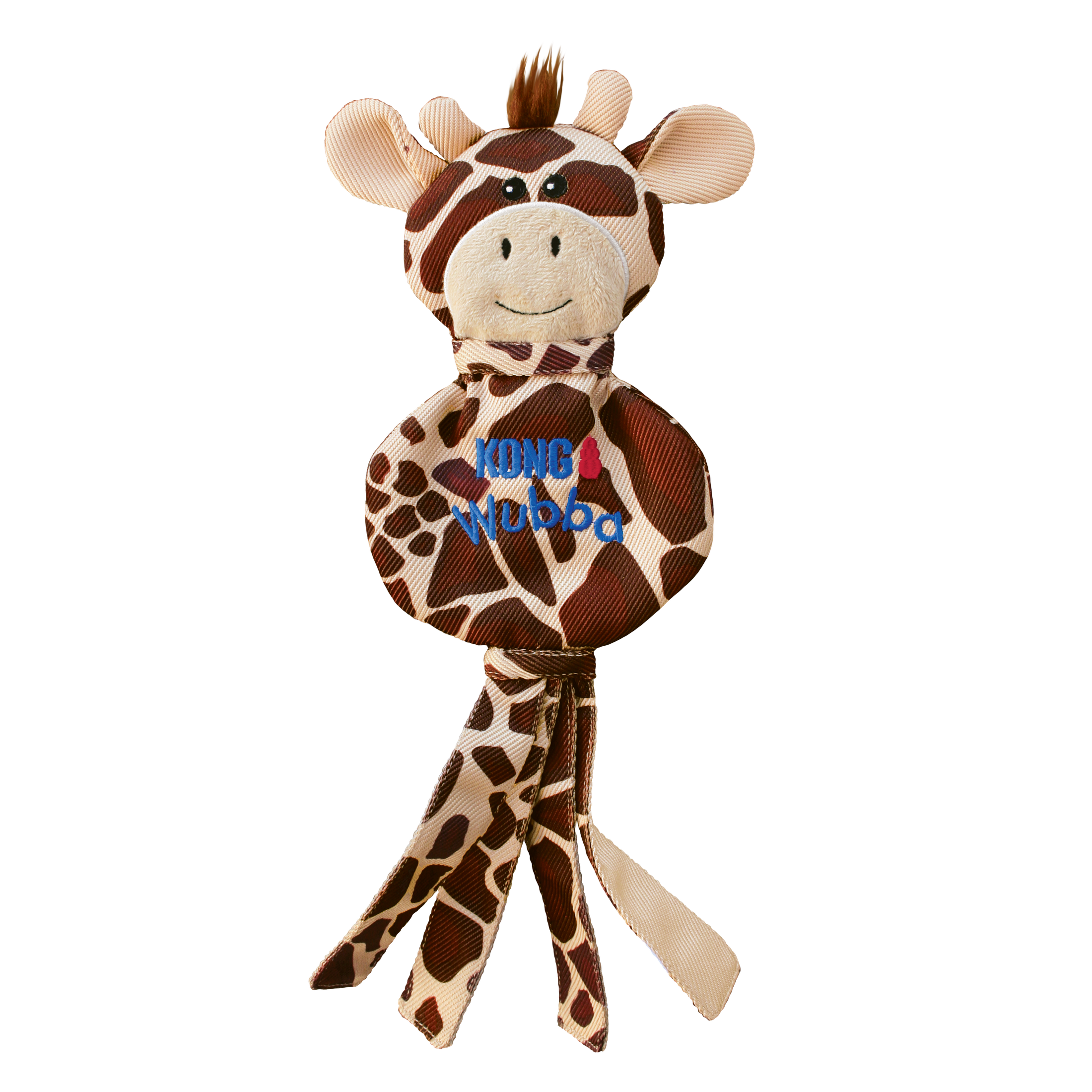 Kong Wubba No Stuff Durable Giraffe Tug with squeaker