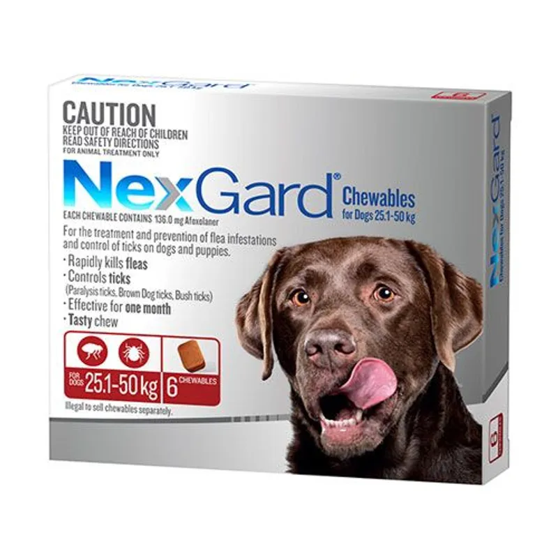 Nexgard For X-Large Dog 25.1-50Kg (6 pack)
