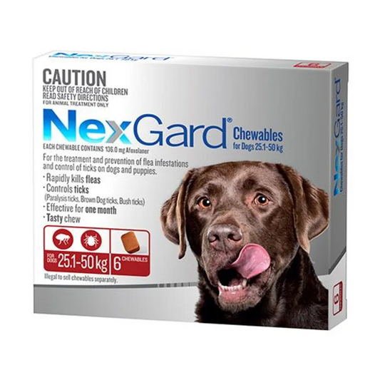 Nexgard For X-Large Dog 25.1-50Kg (6 pack)